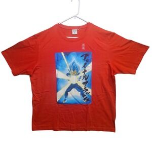 Dragon Ball Z Super Vegeta Final Flash Red T Shirt Mens XL Anime Graphic Tee NWT